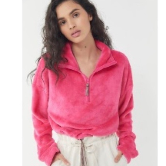 SOLD-Urban Outfitters Angela Fleece Cropped Pullover - Picture 2 of 9